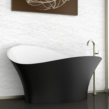 FLOWER STYLE BLACK - Freestanding bathtub by Glass Design - view 3